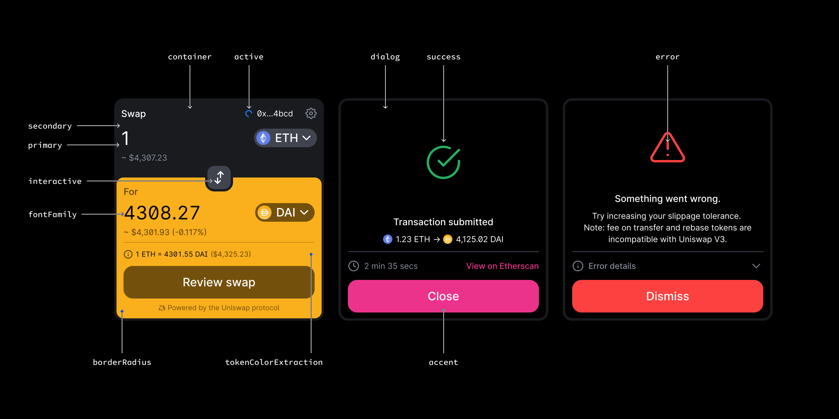 Swap Widget Theme Attributes