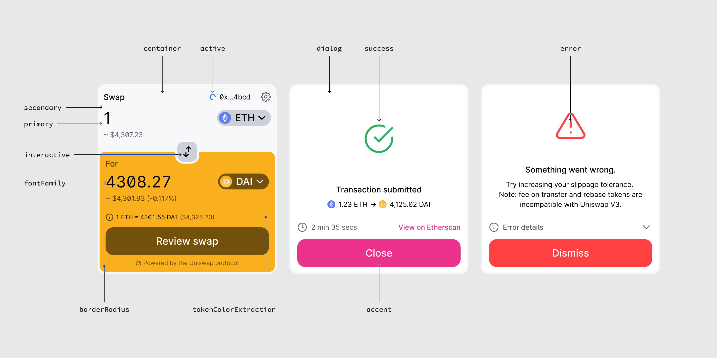 Swap Widget Theme Attributes