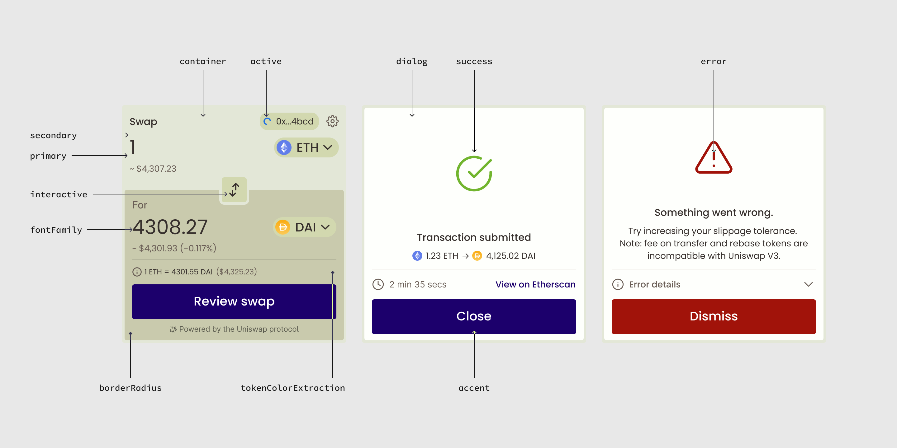 Swap Widget Theme Example